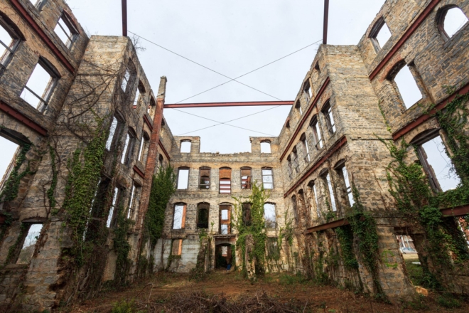 the ruins of St. Agnes Hospital