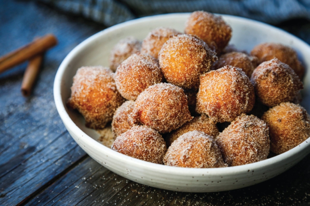 Sweet potato donut holes with sugary exterior